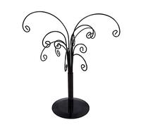 Ornament Tree Rotating Decor, Black Metal Tabletop Display Stand with Multiple Hooks for Ornaments, Glass Globes, Balls & Small Craft Items (#1)