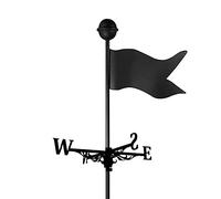 Ornament Weather Vane Metal Weathervane Garden Stake Garden Iron weathervane Wind Direction Indicator for Farm Yard Home Decor Gift(Banner)