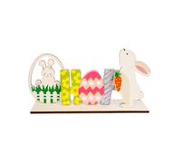 Ornament Wooden, Tabletop Three-Dimensional Eggs Decorations Creative Holiday Decor Party Supplies Party Supplies for the Holiday