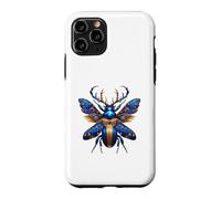 Ornamental Blue Stag Beetle Nature Design Case for iPhone 11 Pro
