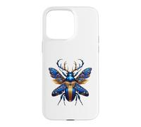 Ornamental Blue Stag Beetle Nature Design Case for iPhone 15 Pro Max