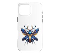 Ornamental Blue Stag Beetle Nature Design Case for iPhone 16 Pro Max