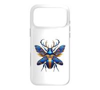 Ornamental Blue Stag Beetle Nature Design Case for iPhone 17 Pro Max