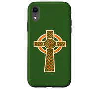 Ornamental Celtic High Cross Decorative Knotwork Orange Case for iPhone XR