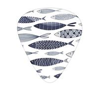 Ornamental Fish Thin Medium And Heavy Gauge Guitar Picks For Bass Electric Acoustic Guitars (12 Count)
