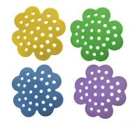 Ornamental Floating Island with Water Basin for Bees Featuring Flower Like Design to Support Outdoor Ecosystems (blue)