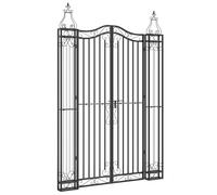 Ornamental Garden Gate Wrought Iron Outdoor Entry Door Arch Climbing vidaXL