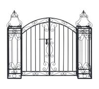Ornamental Garden Gate Wrought Rose Trellis Arch Archway 100cm/160cm vidaXL