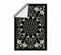 Ornamental Mandala Botanical Unframed Wall Art Print A2 (59.4×42cm), Wall Decor for Living Room, Bedroom, Office & Home, Art Gift