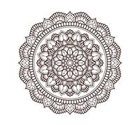 Ornamental Mandalas with a Blend of Natural Motif Suitable Fine Carving Decals 67.2x67.2cm Glass Stickers Coffee