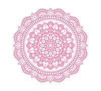 Ornamental Mandalas with a Blend of Natural Motif Suitable Wall Decals 54.6x54.6cm Multi Color Selection Pink