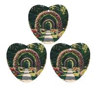 Ornamental Plant Flower Arch Car Air Freshener, 3 Pcs Love form Hanging Air Freshener Cards, Long Lasting Fragrance Scented Cards for Car, Home, Office White-style
