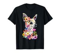 Ornamental Watercolour Chihuahua Floral Dog T-Shirt
