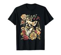Ornamental Watercolour Chihuahua Floral Dog T-Shirt