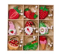 Ornaments | 27 Piece Watermelon Strawberry Tree Decoration Set | Window Pendant with String for Beach Parties and Home Table Decoration Fulenyi