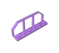 Ornaments 6X2 Fence Frame 10PCS Compatible with Lego GDS-90037 6583/58494 Classic Bulk Toy MOC Color:Medium Lavender