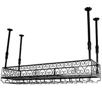 Ornaments, Creative Goblet Rack, Hanging Cup Rack,Wine Glass Rack, Upside Down Home- Bar Table Wine Rack,Black,50 * 25cm