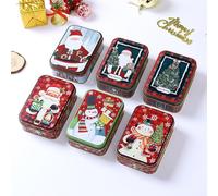 Ornaments for Christmas Decoration Christmas Cookies Tin Boxes Large Holiday ChristmasCookieTins with Lids Bakerys Treat Boxes Candy AndCookie for Accessories Giving