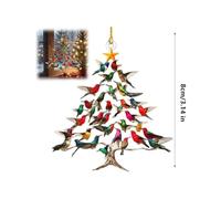 Ornaments for Christmas Hummingbird Ornament Gifts Hummingbird Lover Colorful Stack Home Decor Double Sided Acrylic Ornaments Festival Gifts for Family Decor Accessories