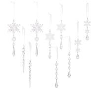 Ornaments for Christmas Tree,2D Acrylic Holiday Pendant | Christmas Acrylic Snowflake Ornaments | for Bedroom Balconies Doorways Wall Garden Yard Path Porch
