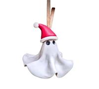 Ornaments for Christmas Tree Decoration Christmas Ghost Tree Ornament Hat Ghost Pendant Resin Crafts Ornaments for Window Home