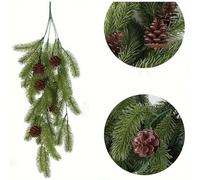 Ornaments for Christmas Tree Decoration Faux Greenerys Christmas Big Dog Tail with Pinecone Home Soft Decoration Houses Desktop Decorations