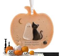 Ornaments for Friendship Ghost Cat 2D Acrylic Halloween Pumpkin Decoration