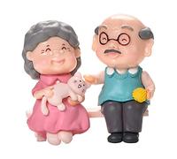 Ornaments For Home 1 Pair Couple Ornament Decorative Innovative Compact Grandma Grandpa Lovers Figures Cake Decor