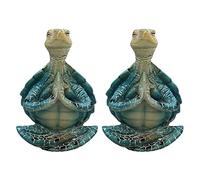 ornaments for the home Sitting Sea Turtle Garden 10cm Resin Figurine Outdoor Statues Decor Meditating Spiritual for Lawn Yard