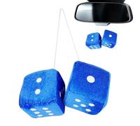 ornaments for the home tedious Hanging Car Fluffy| 7cm Furry for Mirror Plush Dices Decoration Couple Fuzzy Rear View Pendant