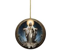 Ornaments for the Nativity Scene - 2D Acrylic Religious Pendant - Christian Christmas Decorations - for the Home, Garden Tree, Easter, Holiday, Books, Interior of the Car, Handle of the Door