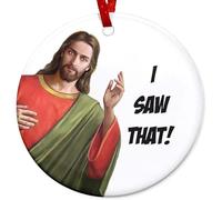Ornaments for Xmas Tree Decoration Funny Christmas Ornaments - I Saw That - Christmas Hanging for Friend Lovely Coworker Warm Greetings Hanging Home Decor Items Tree