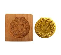 Ornaments for Xmas Tree Decoration Novel Christmas Carved Model Cutter Wooden Gingerbread Shortbread Model House Decorations Garden Decor