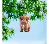 Ornaments for Xmas Tree Decorations Highlands Cow Christmas Ornaments Cute Animals Shaped Hanging Decoration Festive Decorations For Home Party Indoor Holiday Decor