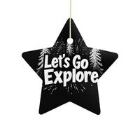Ornaments Let'S Go Explore Nature Thicket Decorations Double Sided Christmas Pendants For Party Family Holiday