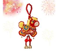 Ornaments, ornament for happiness with bell pendant, embroidery 2026 decorations for the New Year, for prosperity and success, spring festival, party, living room, bedroom, door and