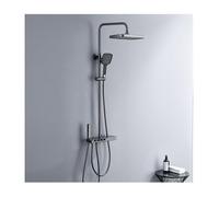 Ornaments Shower Faucet Set, Thermostatic Shower System, Rain Shower Head with Handheld Spray, Bathroom Mixer Shower Set Wall Moun LWX