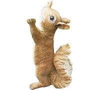 Ornaments Squirrel Figurine, Resin Statue Garden Decor for Outside, Yard Art Squirrel Gifts, Funny Micro Landscape Animal Ornaments,Orange Statues,Brown-A