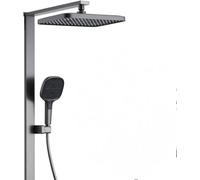 Ornaments Thermostatic Shower System, Modern Luxurious Shower Head Set with Ambient Light, Piano Key, Digital Display, Rain Shower LWX