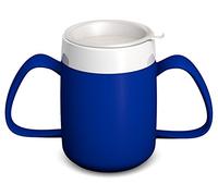 Ornamin 815/814 Two Handled Mug with Internal Cone 200 ml Blue with Drinking Lid