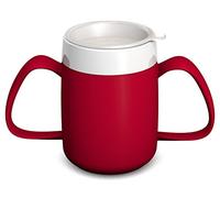Ornamin 815/814 Two Handled Mug with Internal Cone 200 ml Red with Drinking Lid
