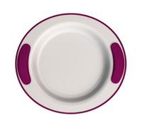 Ornamin Keep Warm Plate Ø 25 cm BlackBerry Melamine (Model 201) | Keep Warm Dish, Thermo Dish, Non-Slip Plate