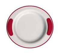 Ornamin Keep Warm Plate Ø 25 cm Red Melamine (Model 201) | Keep Warm Dish, Thermo Dish, Melamine Plate, Non-Slip Plate