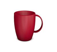 Ornamin Mug with Handle 260 ml Red (model 420) | sturdy coffee mug made of plastics, coffee cup, reusable mug