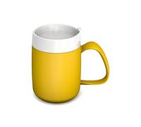 Ornamin Mug with Internal Cone with Discreet Drinking lid, Yellow