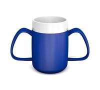 Ornamin Two Handled Mug with Internal Cone 140 ml Blue (Model 815) | Drinking aid, Feeding Cup, Thermal Mug