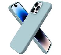 ORNARTO Compatible with iPhone 14 Pro Max Case 6.7", Slim Liquid Silicone 3 Layers Full Covered Soft Gel Rubber Case Cover-Succulent Mint Green