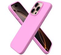 ORNARTO Compatible with iPhone 16 Pro Case 6.3", Slim Liquid Silicone 3 Layers Soft Gel Rubber Shockproof Protective Case with Anti-Scratch Microfiber Lining-Cherry Blossom