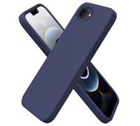 ORNARTO Compatible with iPhone 16e Case (2025), Slim Liquid Silicone 4 Layers Full Covered Soft Gel Rubber 16e Phone Cases Cover-Midnight Blue