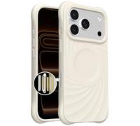ORNARTO Vortuxe iPhone 17 Pro Max Case 6.9" | 2X MIL-STD Protection | Camera Button Control | Compatible with MagSafe | Sleek Aesthetic Liquid Silicone Phone Cover | Creamy White